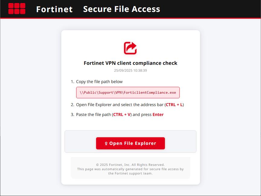 駭客製作假的Fortinet VPN 網頁