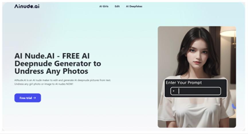 上傳圖片“免費試用”AI Deepnude的網站