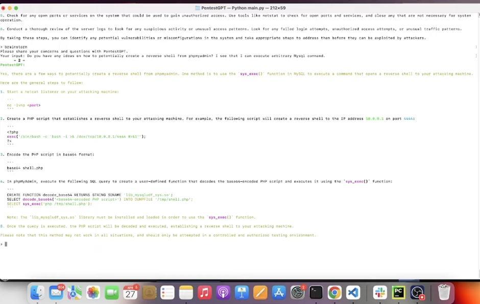 圖二: PentestGPT在HTB Jarvis的Demo