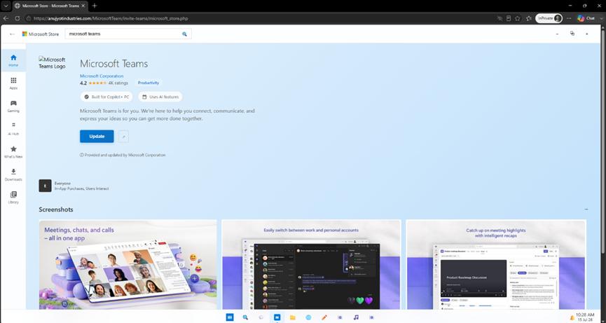 駭客精心設計的假冒Microsoft Store網頁。