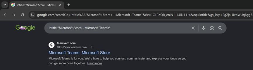 teamvem[.]com偽造Microsoft Teams 更新頁面
